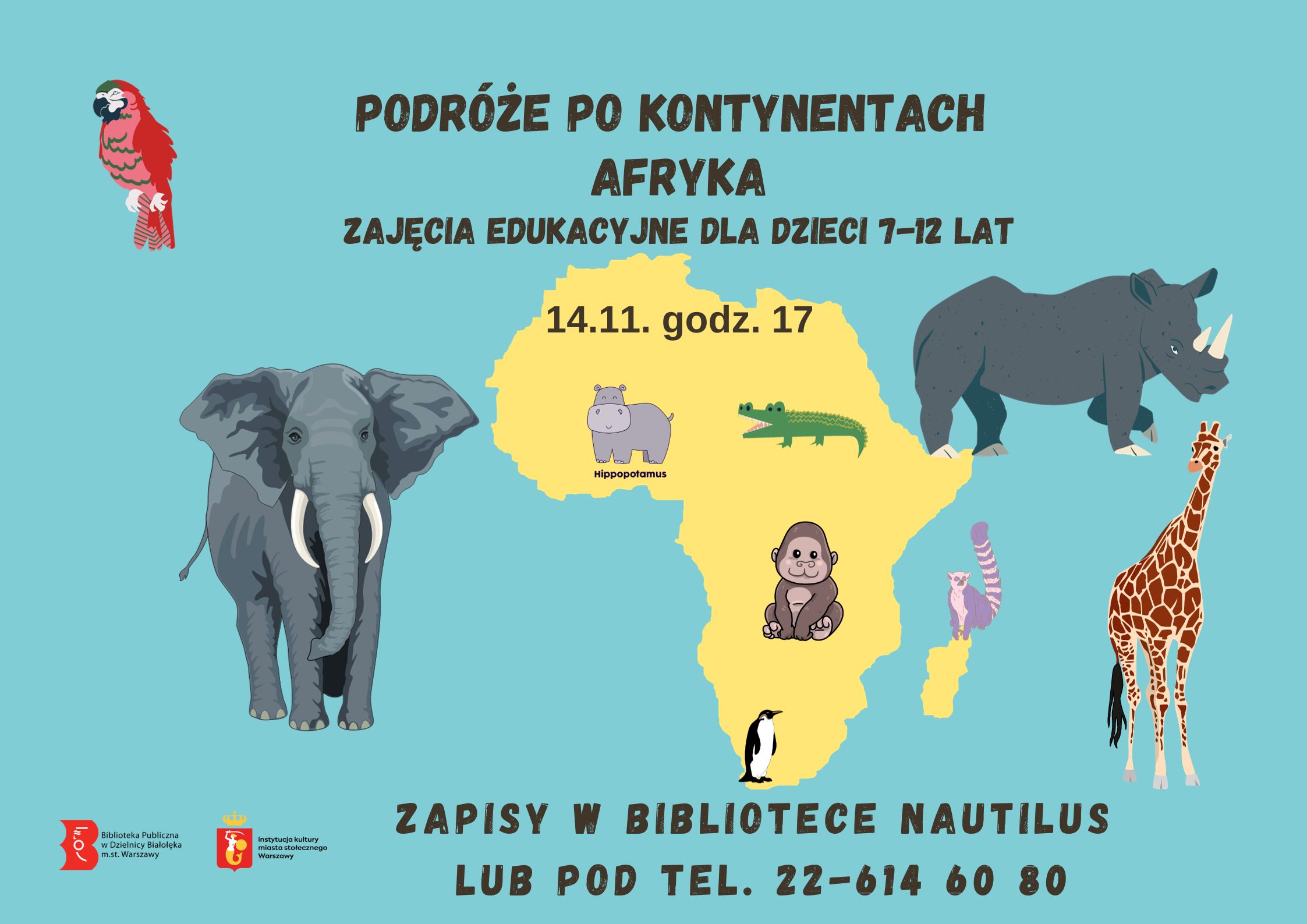 Read more about the article Nautilus zaprasza na zajęcia edukacyjne z cyklu „Podróże po kontynentach”