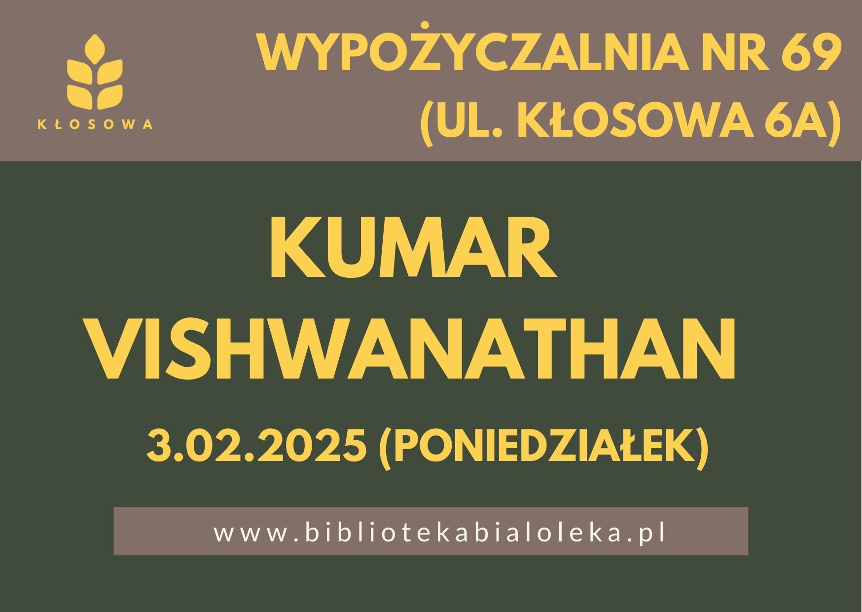 Read more about the article Wykład wybitnego czeskiego działacza Kumara Vishwanathana w Wypożyczalni nr 69