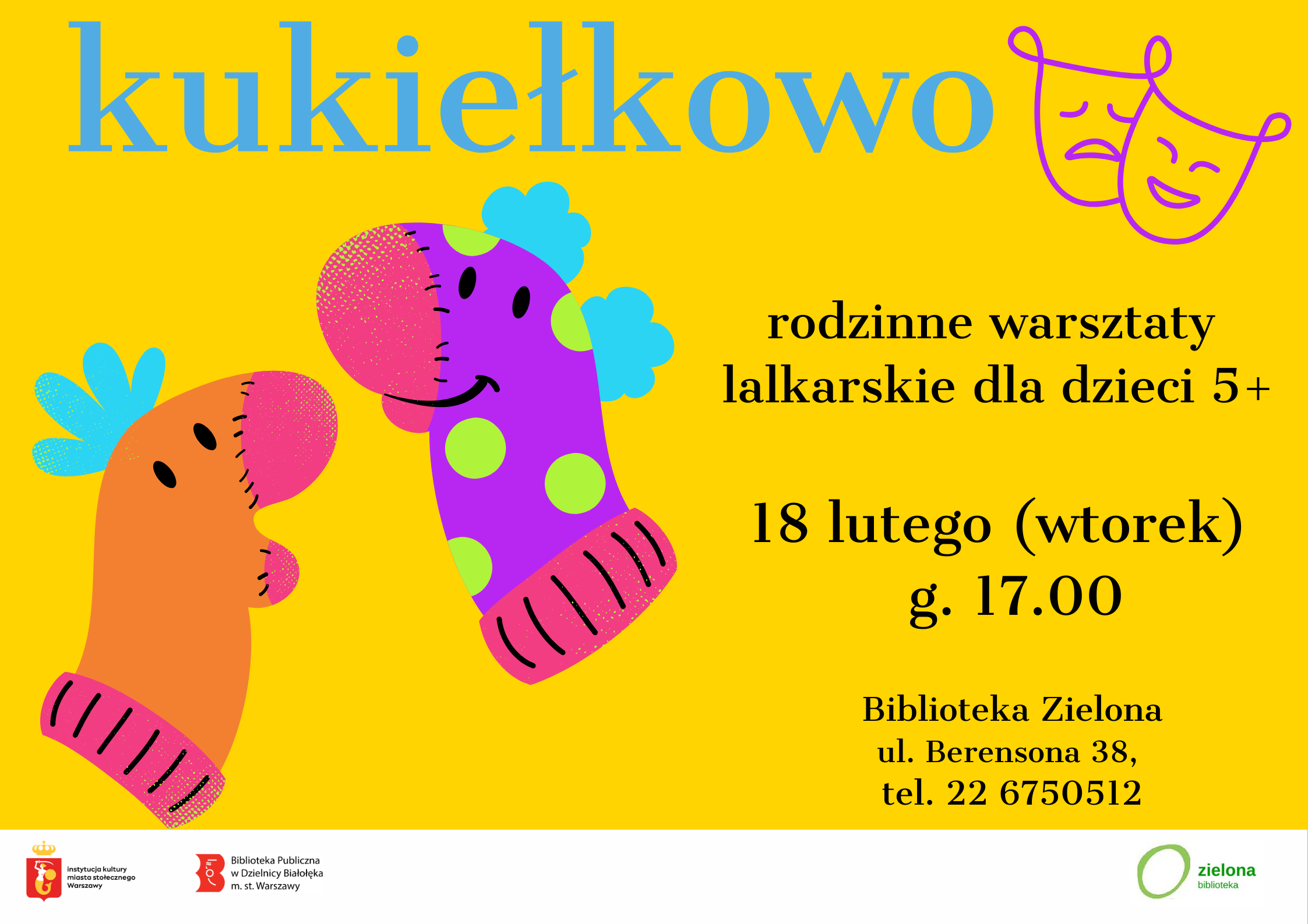 Read more about the article Kukiełkowo – warsztaty lalkarskie w Bibliotece Zielonej