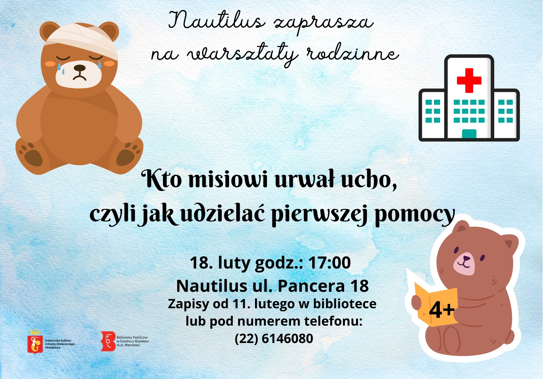 Read more about the article Kto misiowi urwał ucho, czyli jak udzielać pierwszej pomocy – zajęcia w Nautilusie