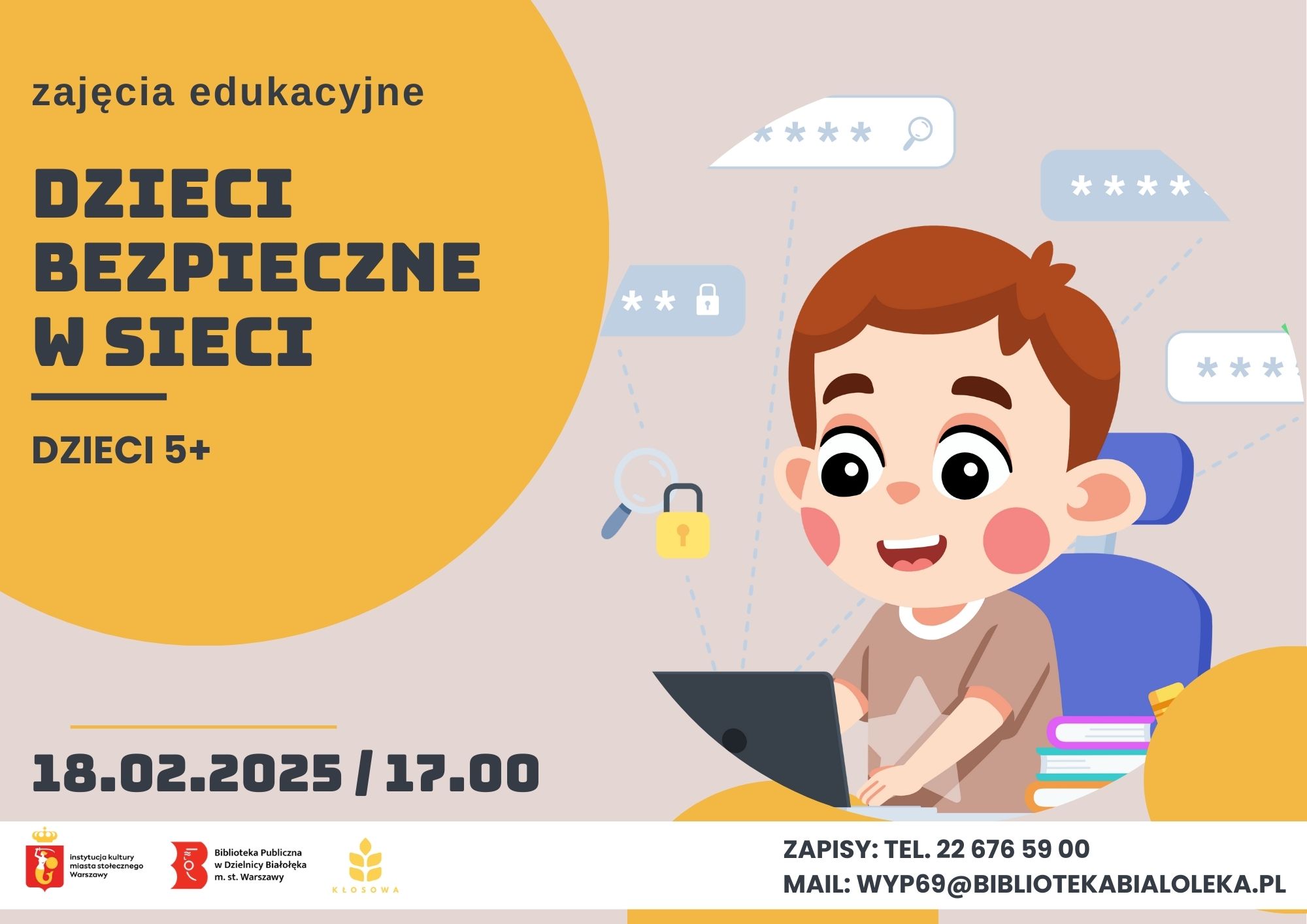 Read more about the article Dzieci bezpieczne w sieci — zajęcia edukacyjne w Wypożyczalni nr 69