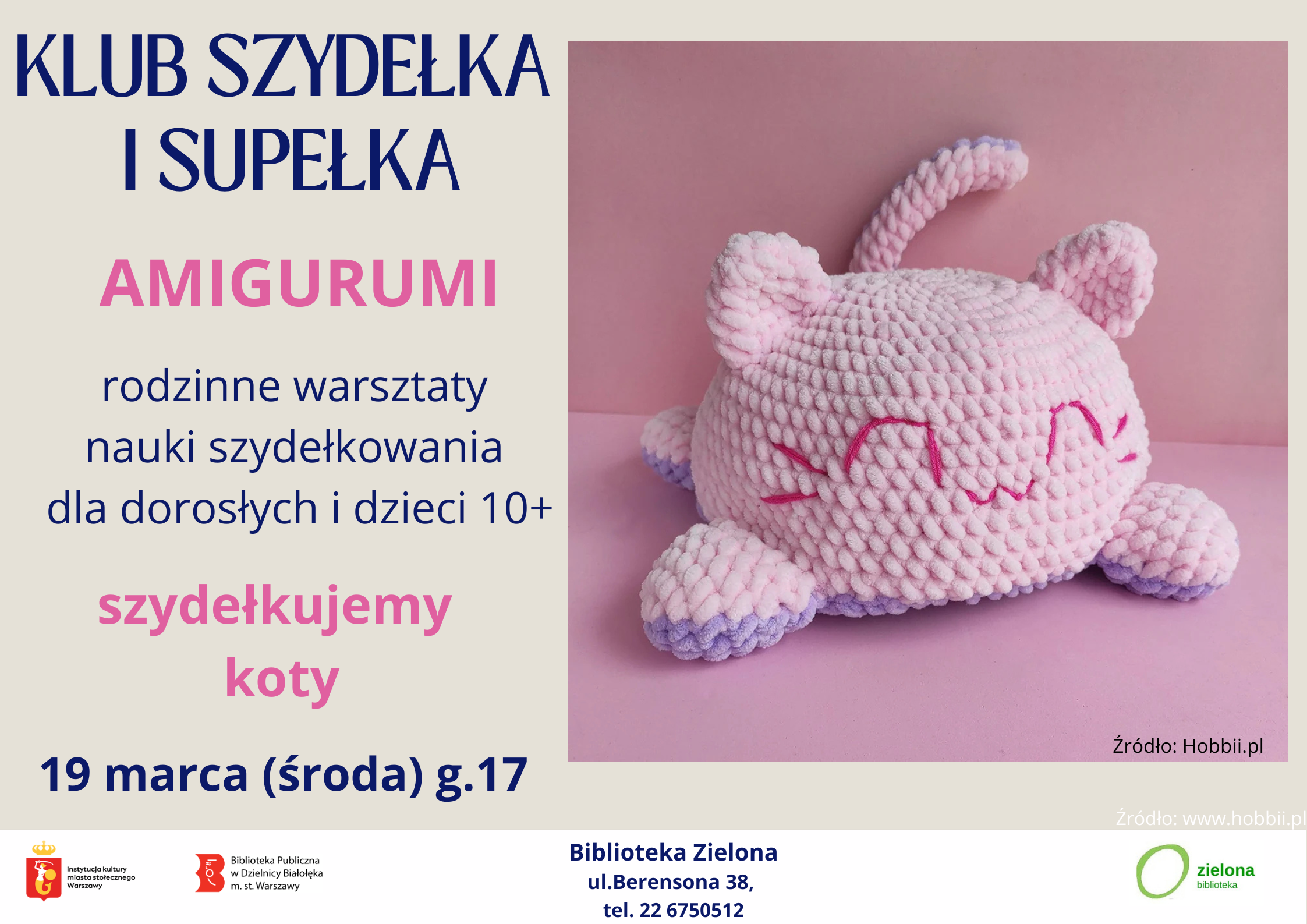 Read more about the article Klub szydełka i supełka w Bibliotece Zielonej.