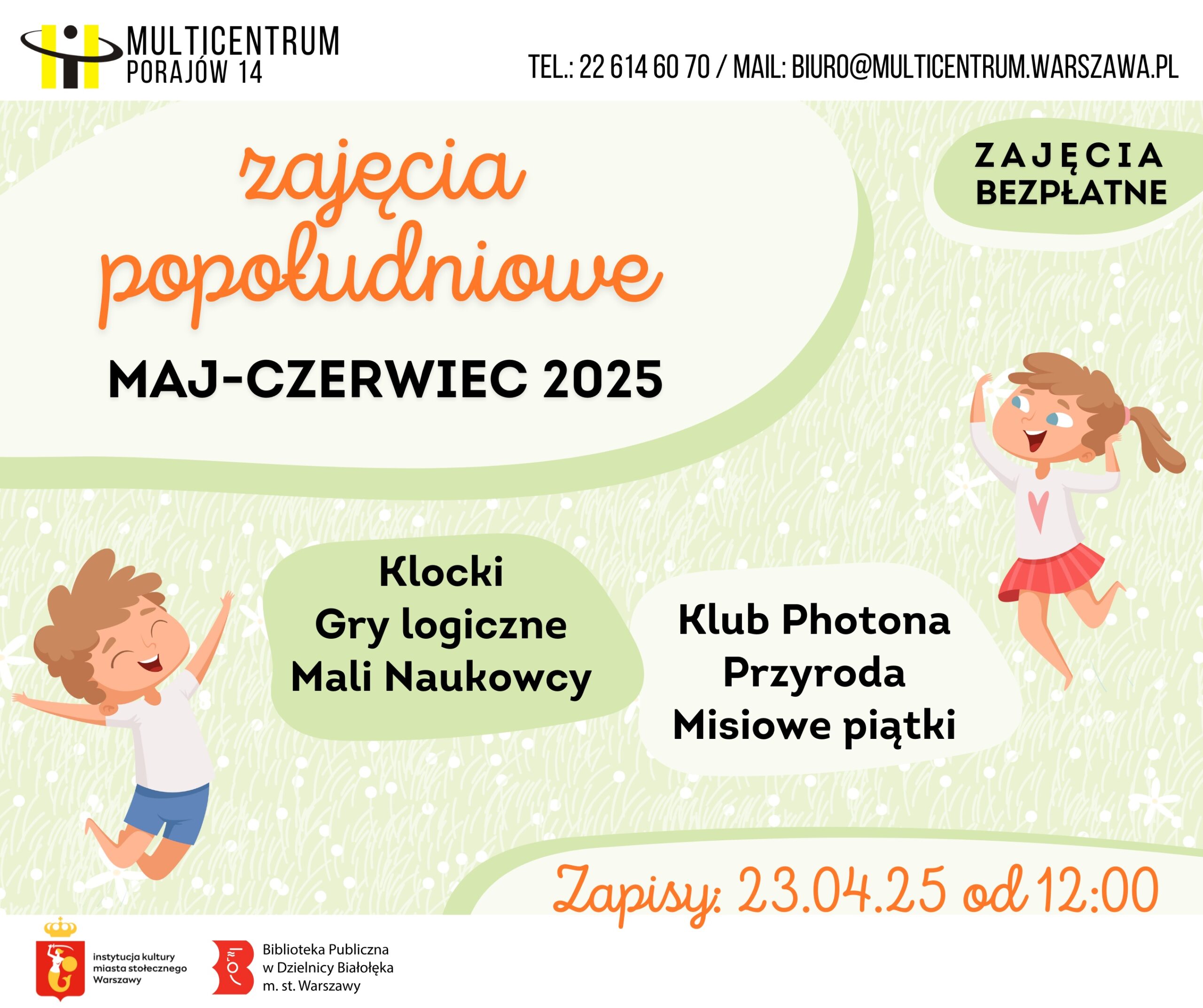 Read more about the article Zapisy na cykl zajęć: maj-czerwiec 2025